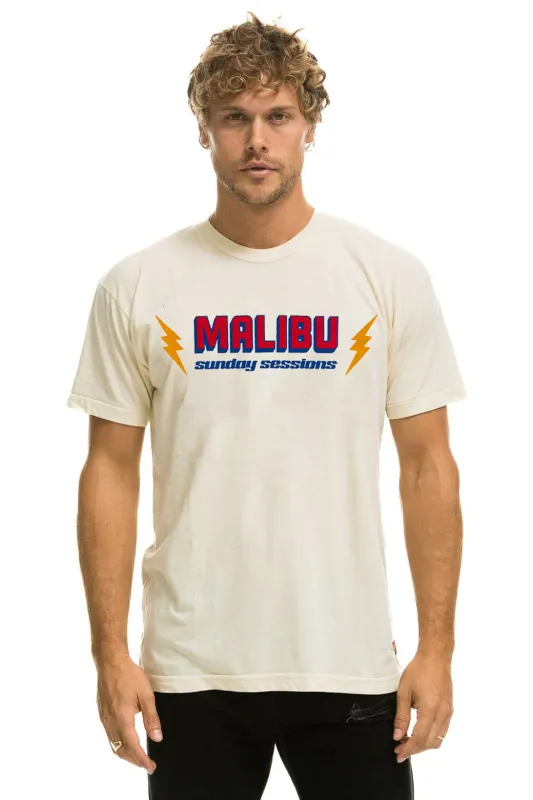 DREAMLAND MALIBU SUNDAY SESSIONS UNISEX CREW TEE - VINTAGE WHITE sold by Aviator Nation