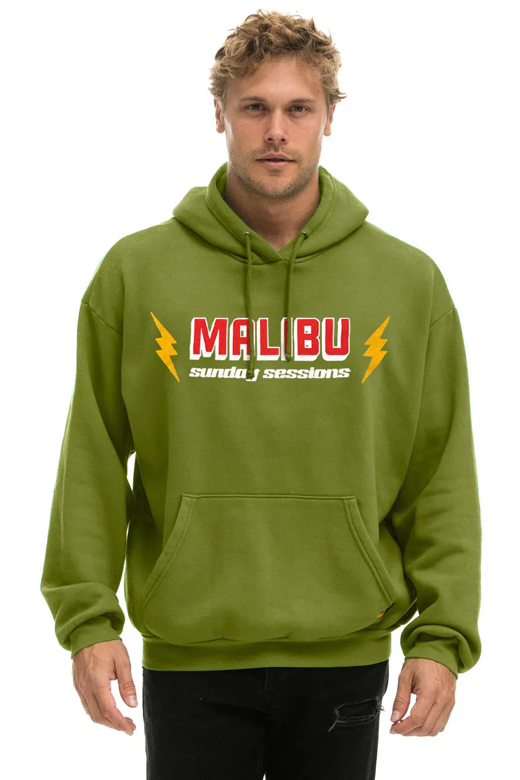 DREAMLAND MALIBU SUNDAY SESSIONS PULLOVER HOODIE RELAXED - JUNGLE GREEN sold by Aviator Nation product image thumbnail 3