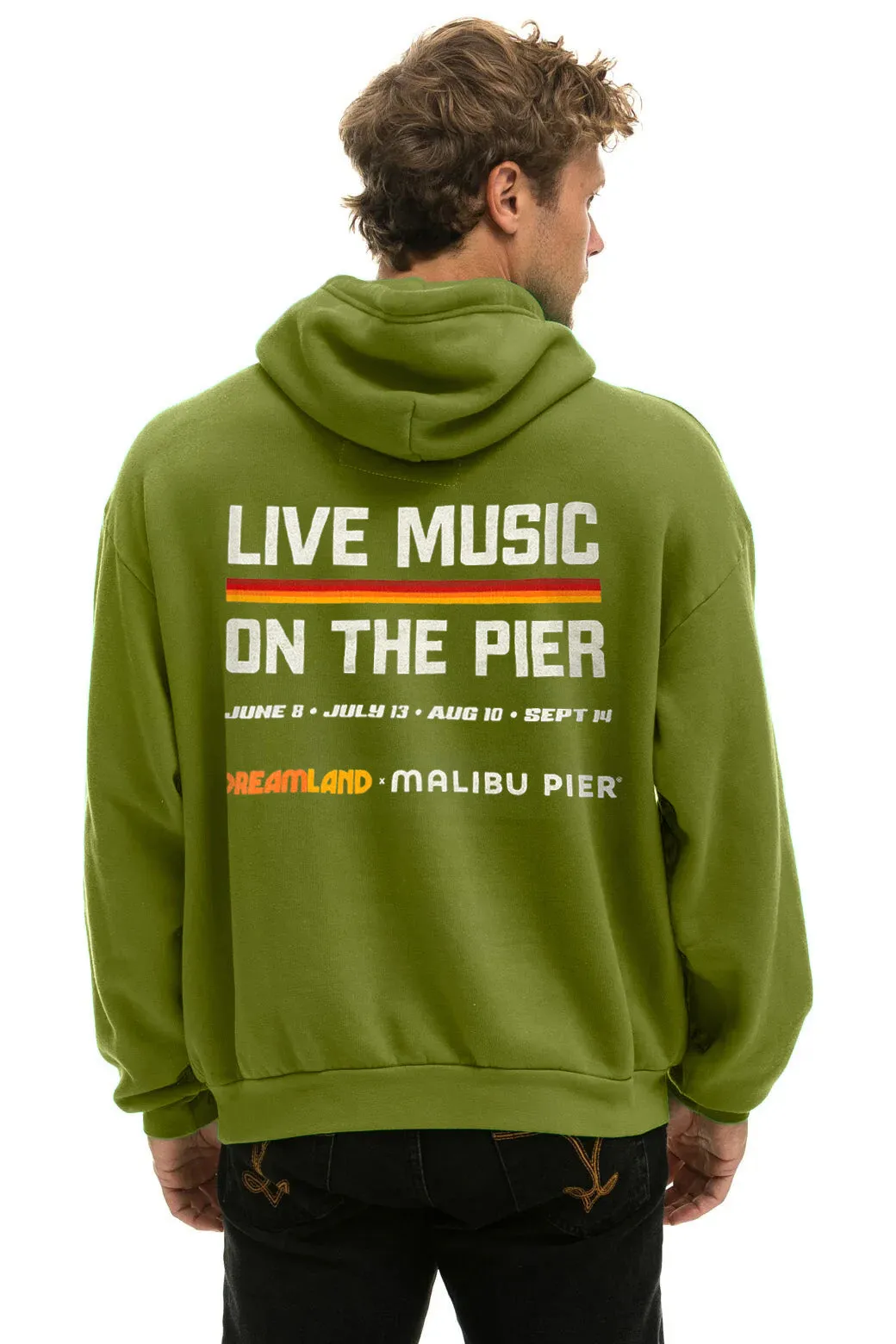 DREAMLAND MALIBU SUNDAY SESSIONS PULLOVER HOODIE RELAXED - JUNGLE GREEN sold by Aviator Nation product image thumbnail 4