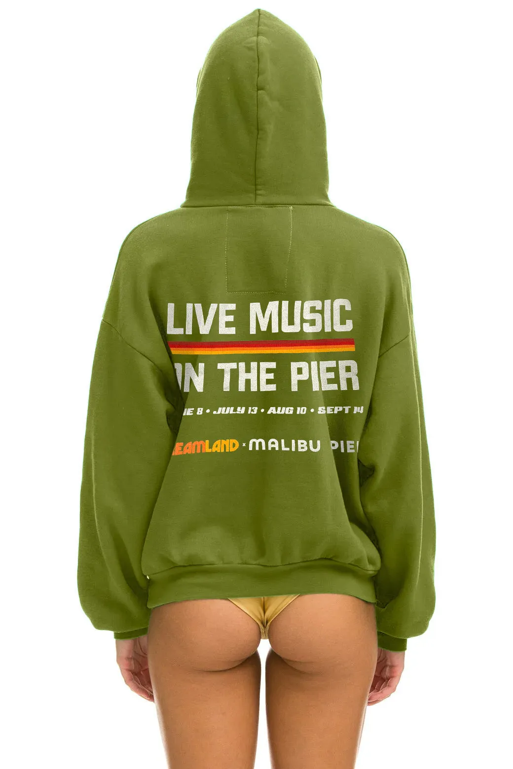 DREAMLAND MALIBU SUNDAY SESSIONS PULLOVER HOODIE RELAXED - JUNGLE GREEN sold by Aviator Nation product image thumbnail 2