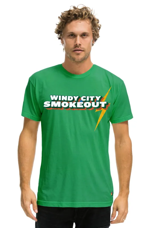WINDY CITY SMOKEOUT 2025 CREW TEE SHIRT - KELLY GREEN sold by Aviator Nation