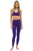 FULL LENGTH HI-RISE 5 STRIPE LEGGINGS - GRAPE sold by Aviator Nation