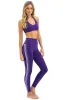 FULL LENGTH HI-RISE 5 STRIPE LEGGINGS - GRAPE sold by Aviator Nation