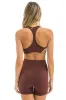 WOMEN'S 5 STRIPE SPORTS BRA - MOCHA sold by Aviator Nation