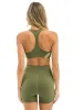 WOMEN'S 5 STRIPE SPORTS BRA - ARMY sold by Aviator Nation