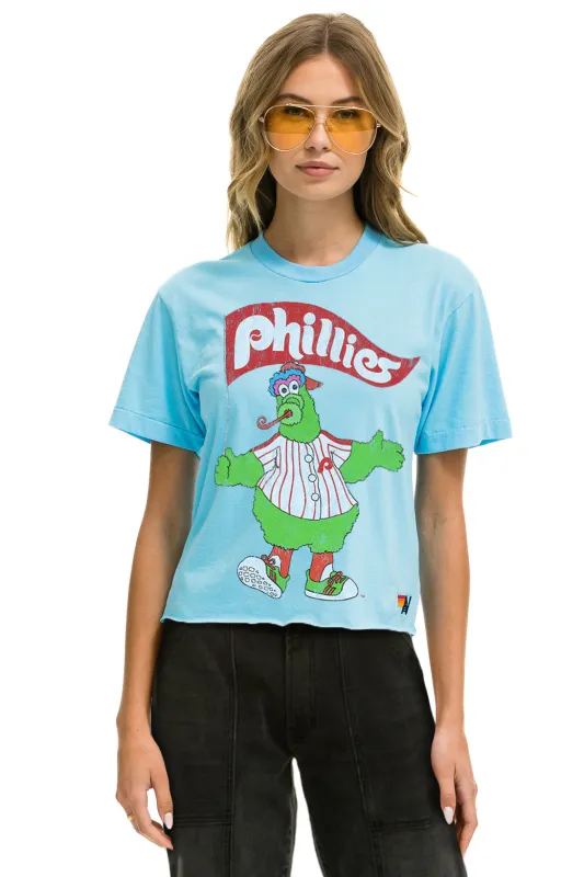 PHILLIES FANATIC BOYFRIEND TEE - SKY sold by Aviator Nation