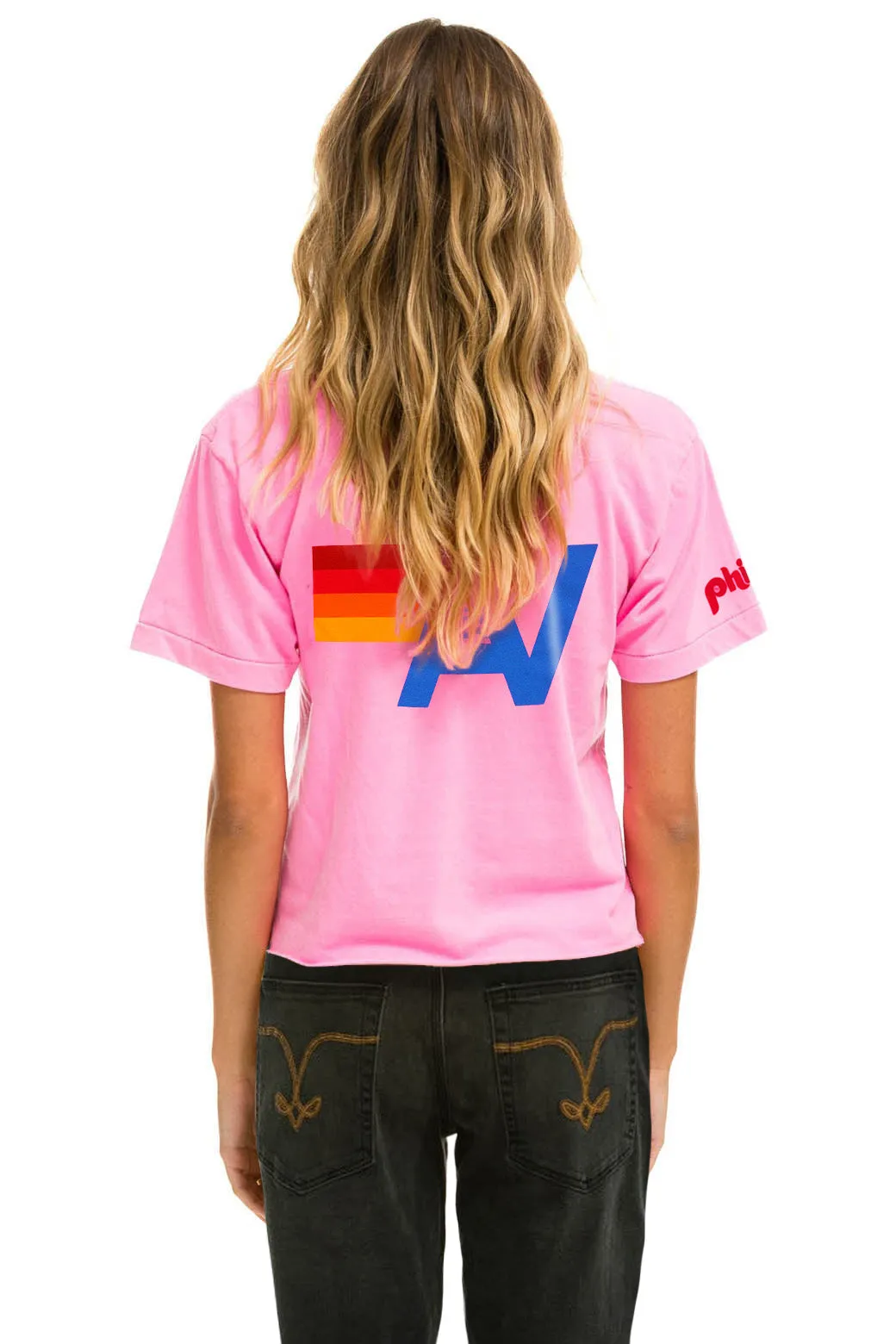 PHILLIES AVIATOR NATION BOYFRIEND TEE - NEON PINK sold by Aviator Nation product image thumbnail 2