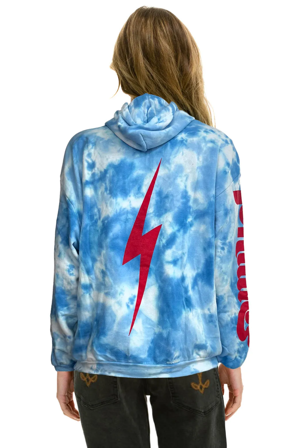 PHILLIES HAND DYED RELAXED PULLOVER HOODIE - TIE DYE BLUE sold by Aviator Nation product image thumbnail 3