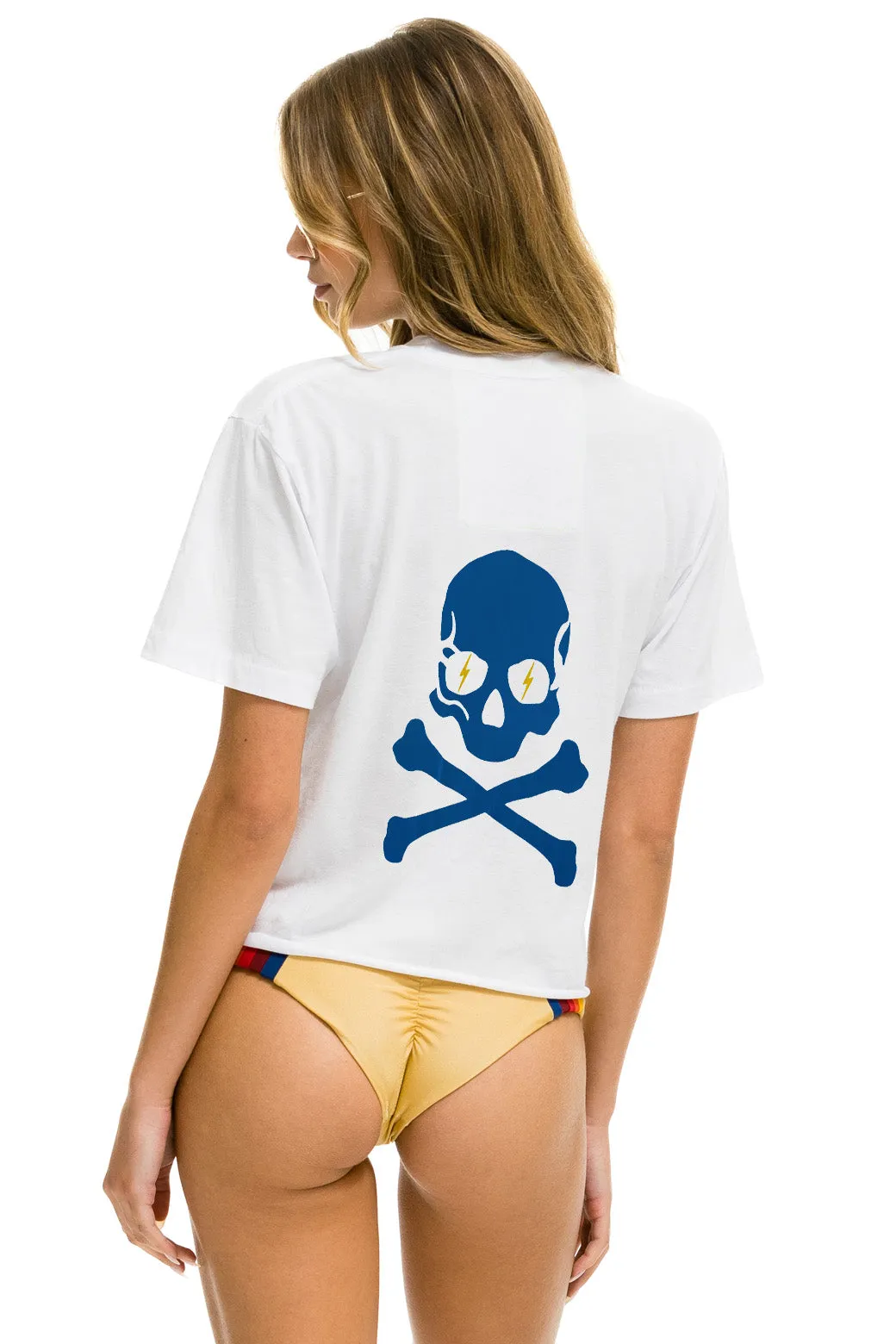 SOUL CYCLE SKULL 2025 BOYFRIEND TEE - WHITE sold by Aviator Nation product image thumbnail 2