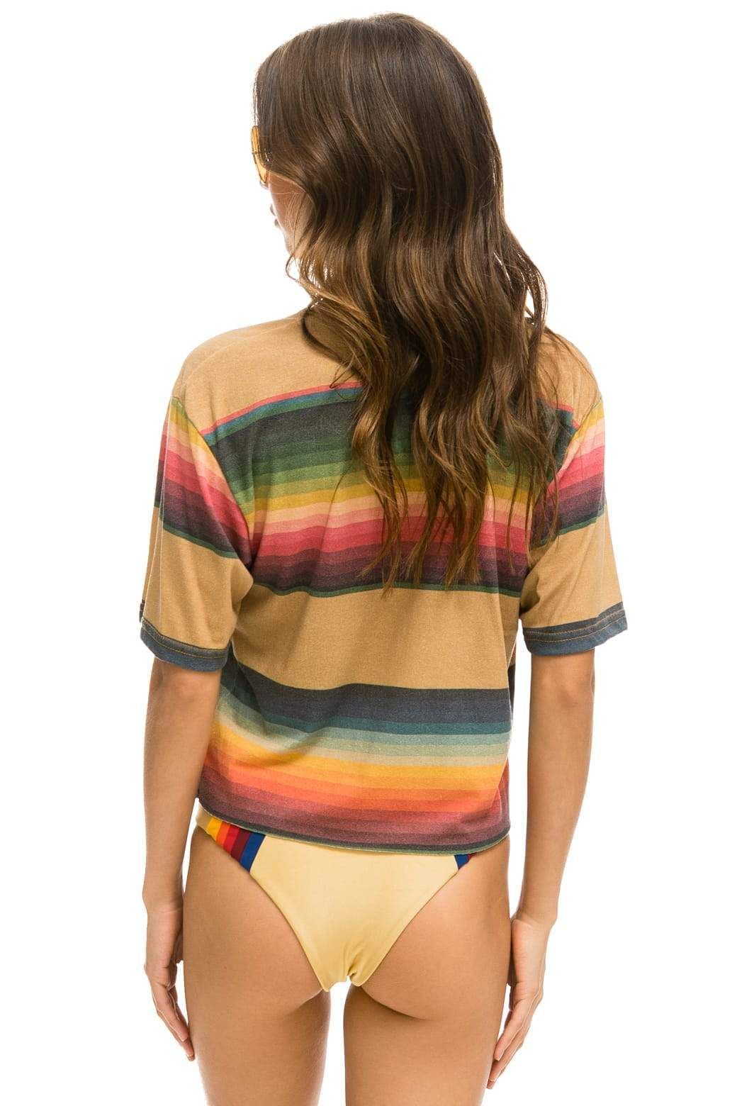 LOGO EMBROIDERY TULUM BOYFRIEND TEE - LIGHT KHAKI sold by Aviator Nation product image thumbnail 4