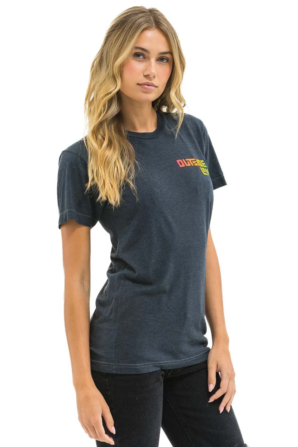 OUTSIDE LANDS 2025 CREW TEE - CHARCOAL sold by Aviator Nation product image thumbnail 4
