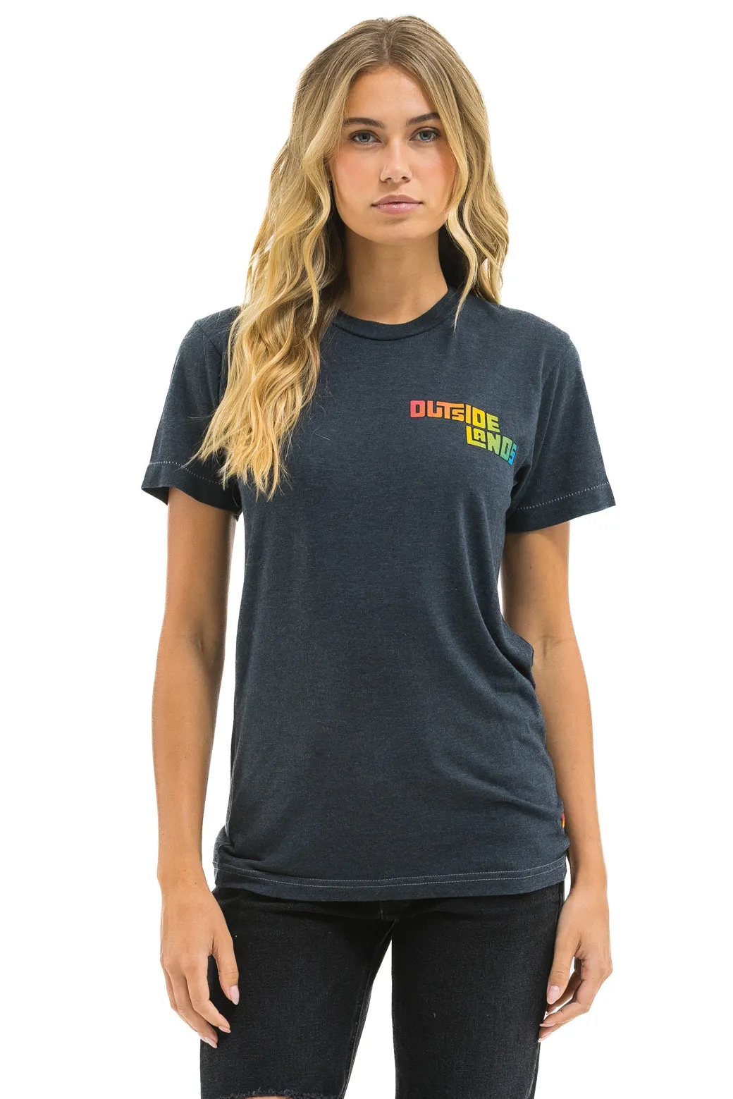 OUTSIDE LANDS 2025 CREW TEE - CHARCOAL sold by Aviator Nation