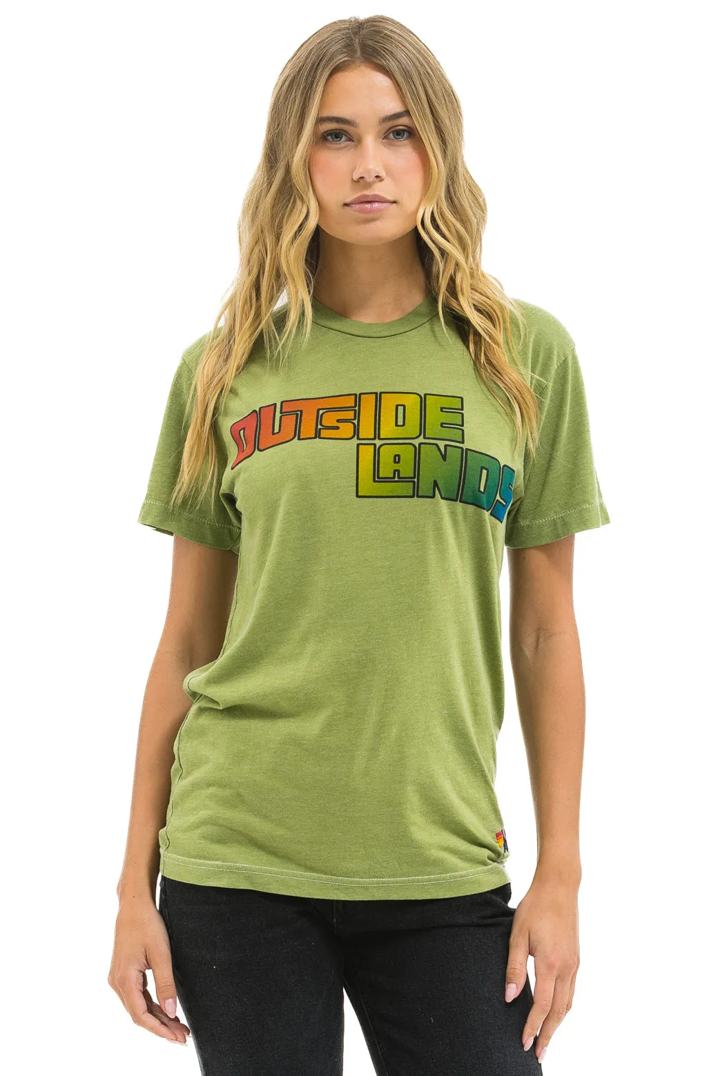 OUTSIDE LANDS 2025 CREW TEE - JUNGLE GREEN sold by Aviator Nation