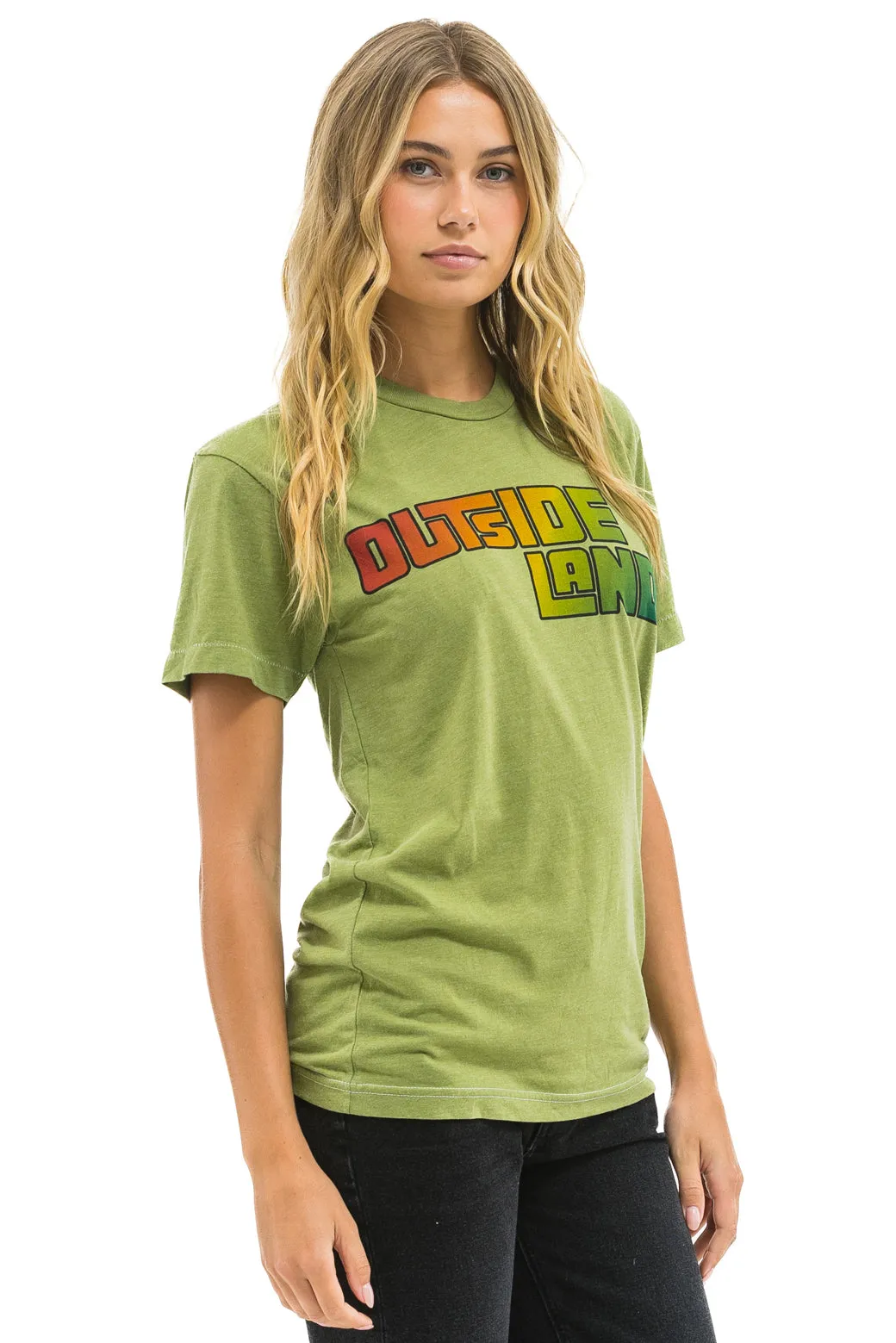 OUTSIDE LANDS 2025 CREW TEE - JUNGLE GREEN sold by Aviator Nation product image thumbnail 4