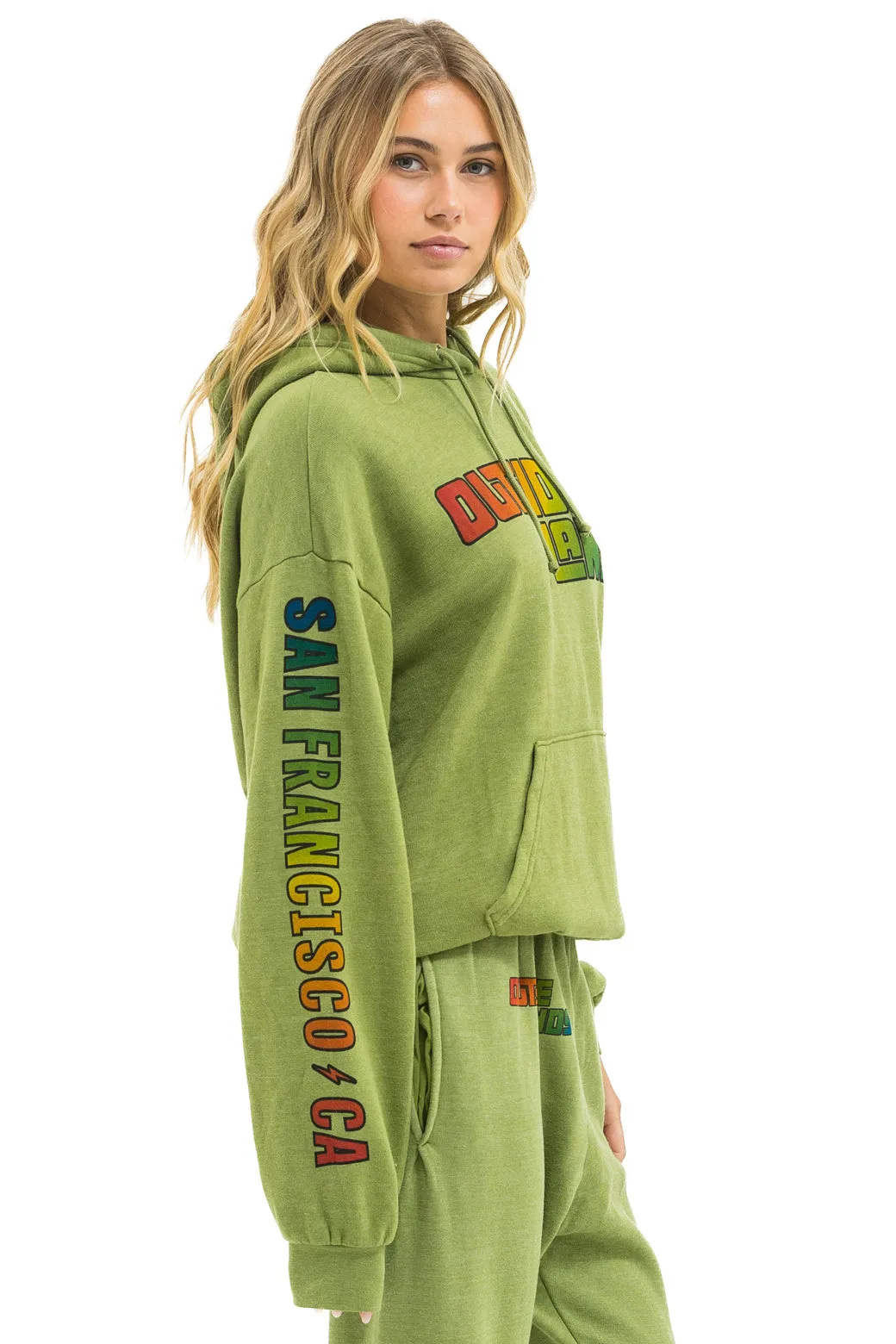 OUTSIDE LANDS 2025 RELAXED PULLOVER HOODIE - JUNGLE GREEN sold by Aviator Nation product image thumbnail 2