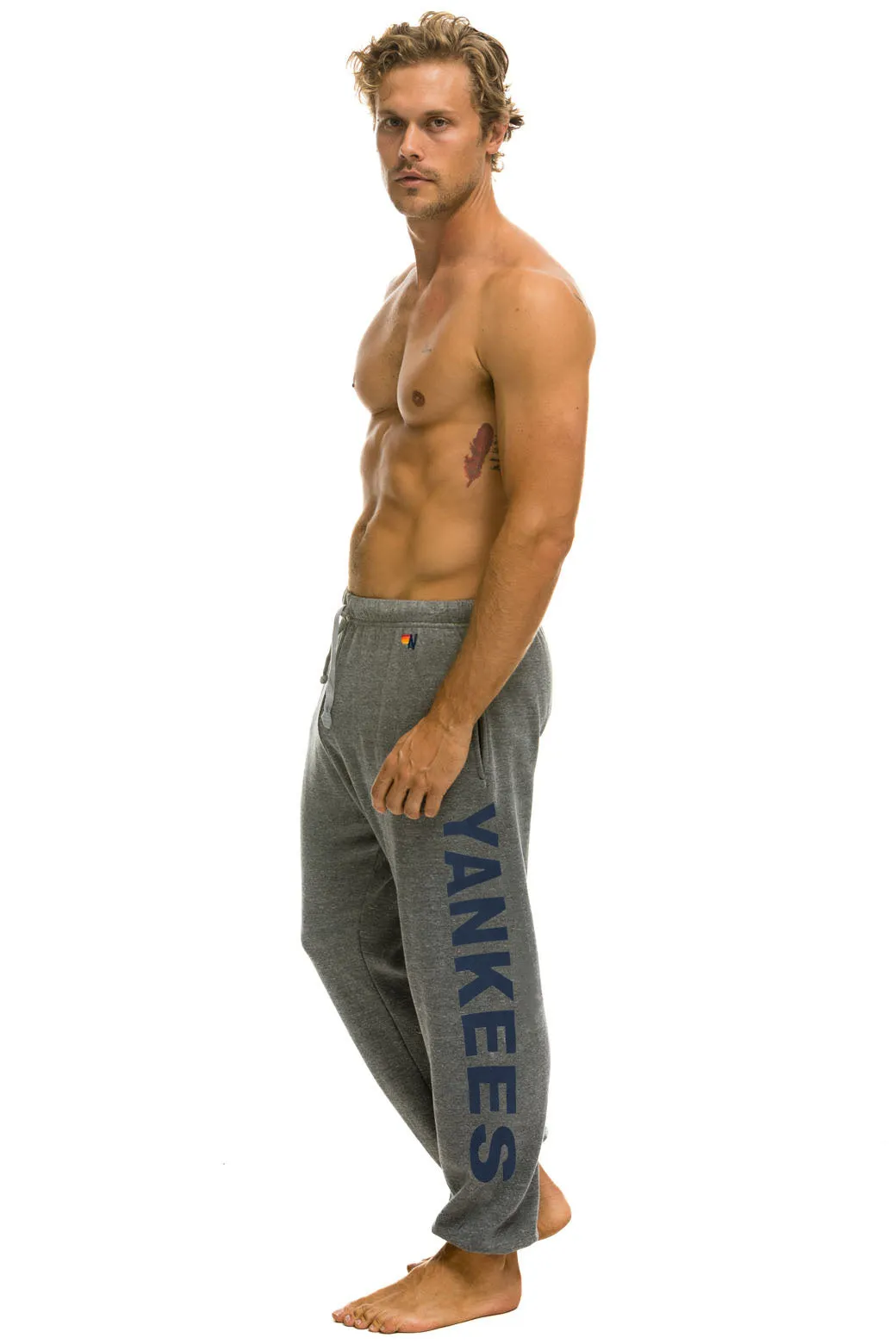 NY YANKEES SWEATPANTS - HEATHER sold by Aviator Nation product image thumbnail 3