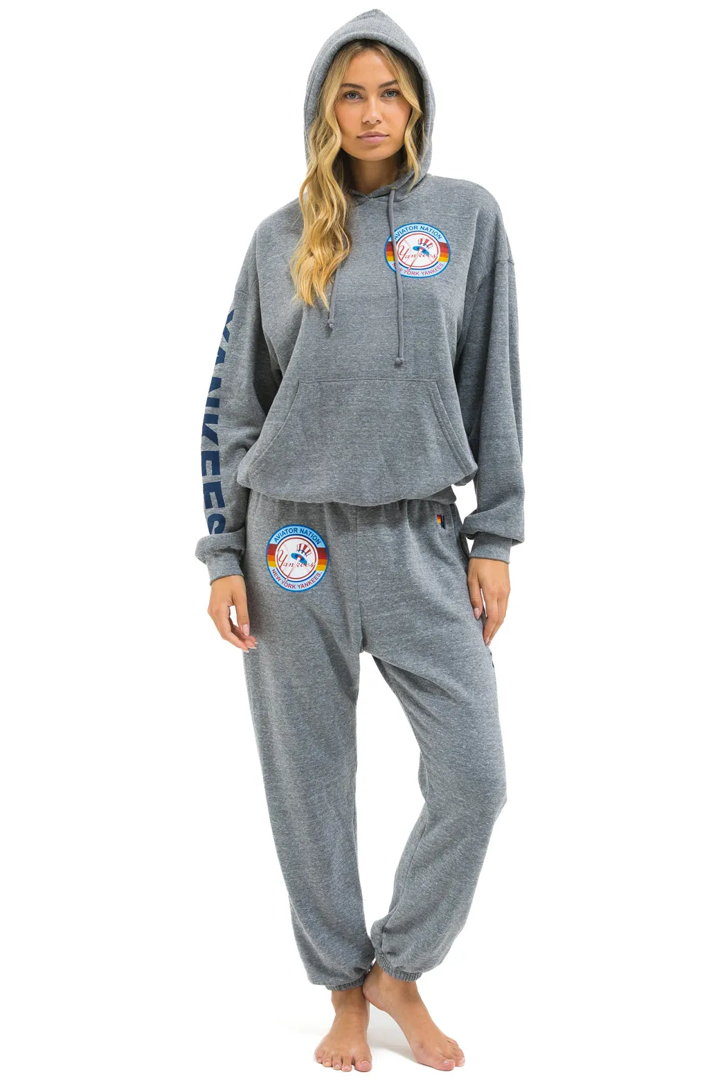 NY YANKEES SWEATPANTS - HEATHER sold by Aviator Nation