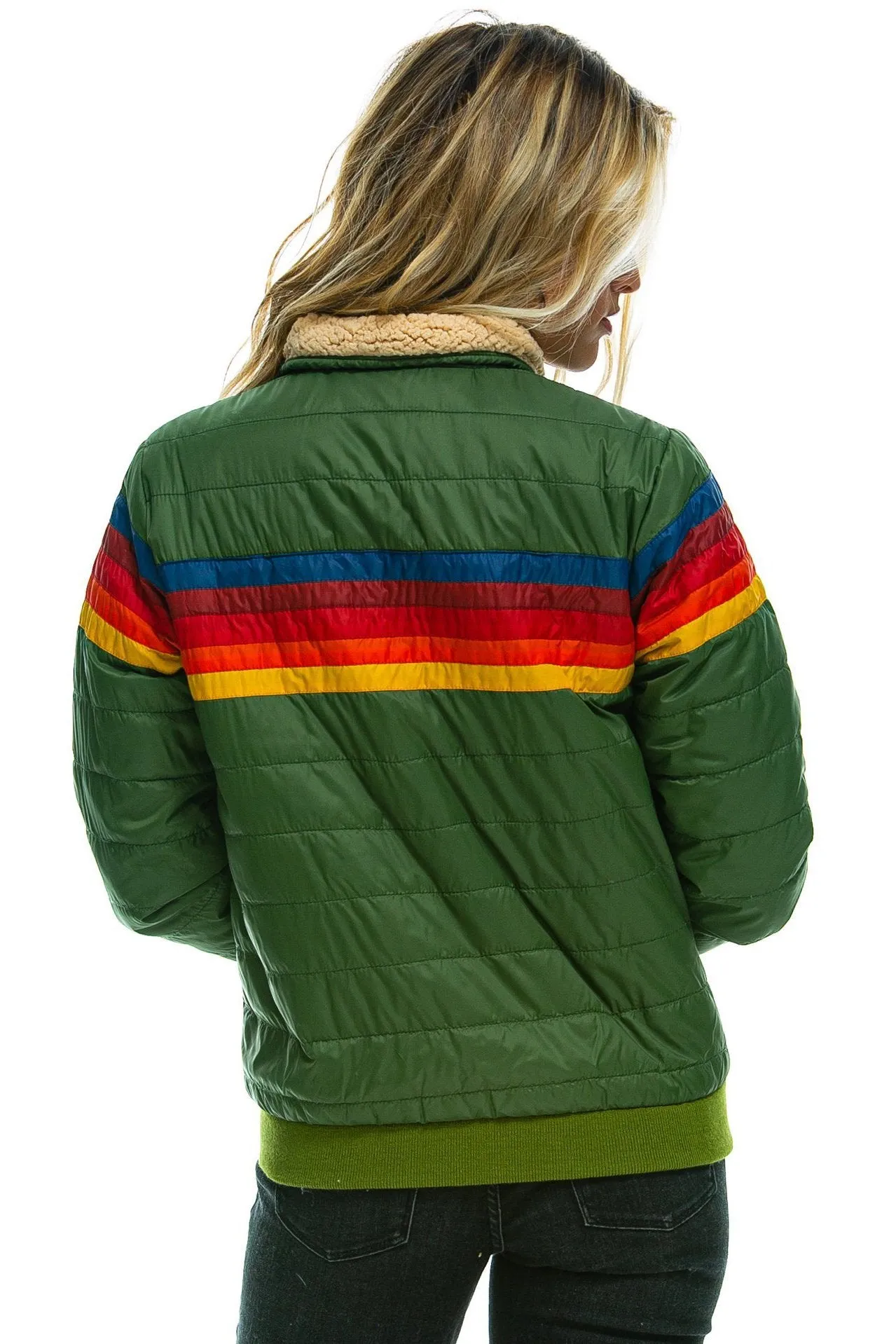 5 STRIPE JACKET - GARDEN GREEN sold by Aviator Nation product image thumbnail 4