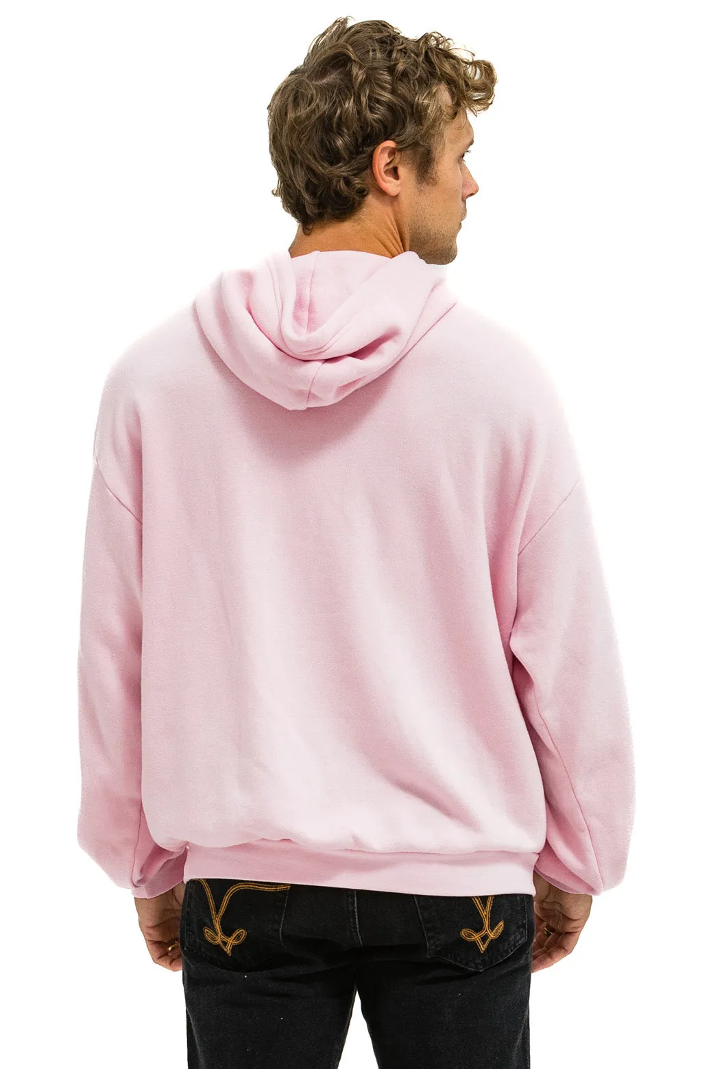 BOLT HEART PULLOVER RELAXED HOODIE - LIGHT PINK sold by Aviator Nation product image thumbnail 4