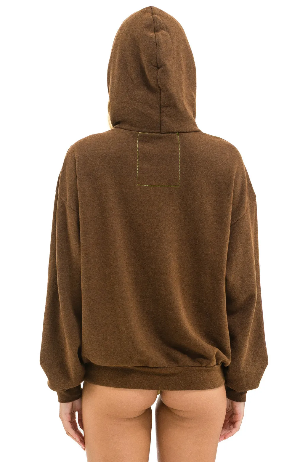 LOGO PULLOVER RELAXED HOODIE - CHOCOLATE sold by Aviator Nation product image thumbnail 3