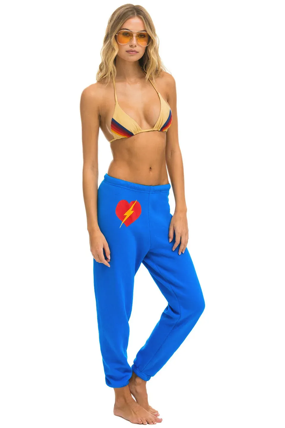 BOLT HEART SWEATPANTS - ADVENTURE BLUE sold by Aviator Nation product image thumbnail 2