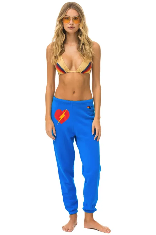 BOLT HEART SWEATPANTS - ADVENTURE BLUE sold by Aviator Nation