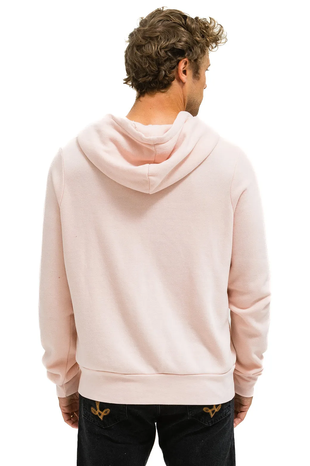 5 STRIPE HOODIE - LIGHT PINK // RAINBOW WHITE sold by Aviator Nation product image thumbnail 4