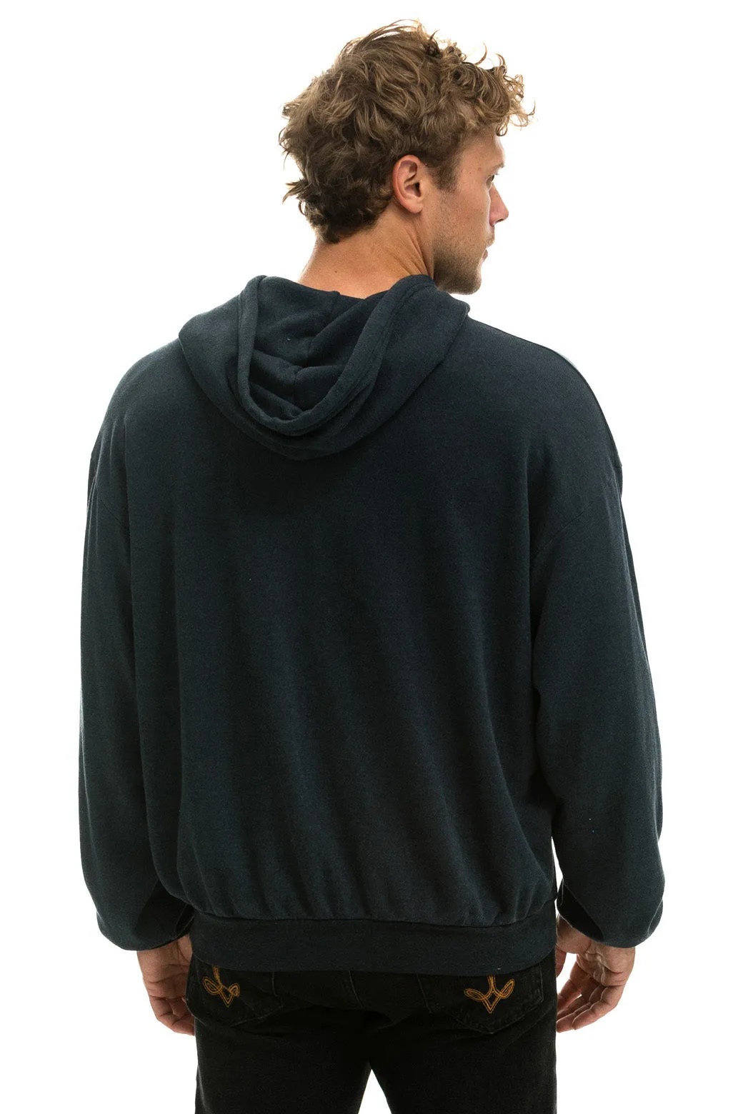 BOLT HEART PULLOVER RELAXED HOODIE - CHARCOAL sold by Aviator Nation product image thumbnail 4