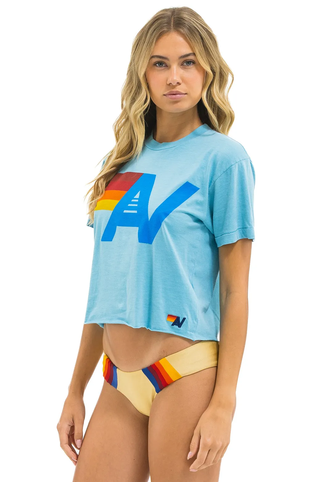 LOGO BOYFRIEND TEE - AQUA sold by Aviator Nation product image thumbnail 3