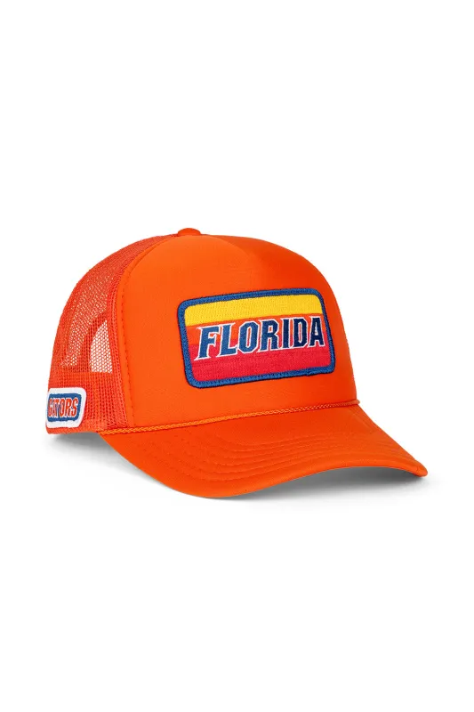 UNIVERSITY OF FLORIDA VINTAGE LOW RISE TRUCKER - ORANGE made by Aviator Nation