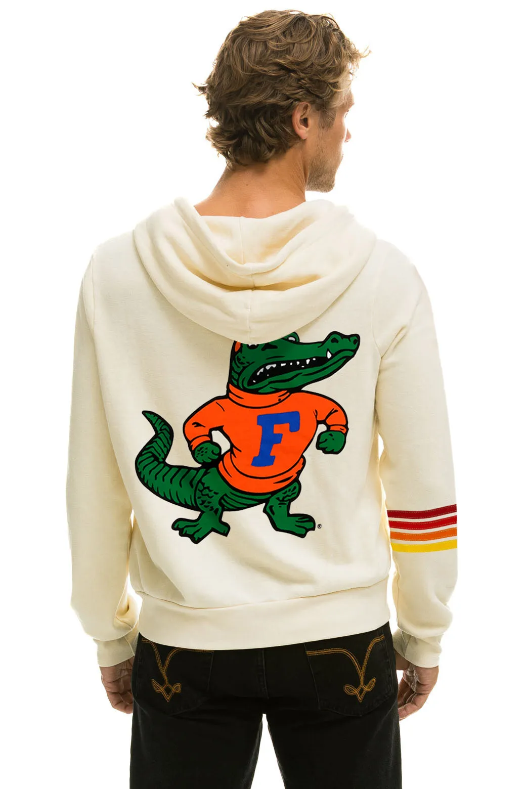 UNIVERSITY OF FLORIDA GATORS ZIP HOODIE - VINTAGE WHITE sold by Aviator Nation product image thumbnail 4