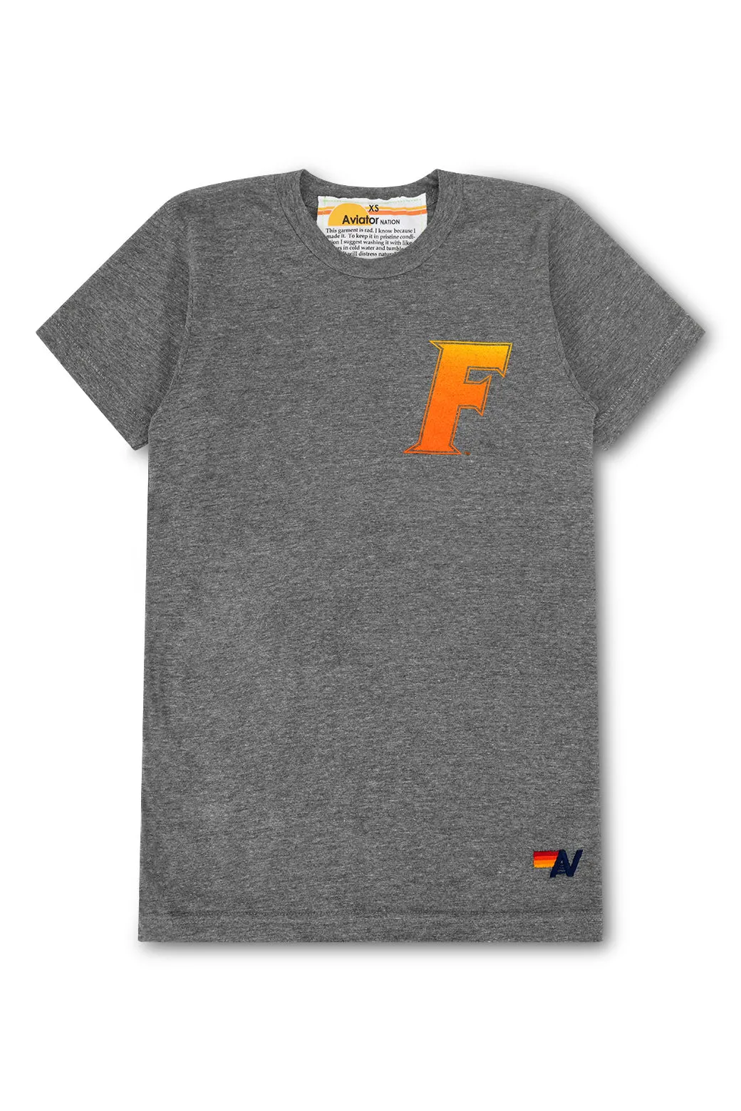 UNIVERSITY OF FLORIDA GATORS CREW TEE SHIRT - HEATHER sold by Aviator Nation product image thumbnail 5