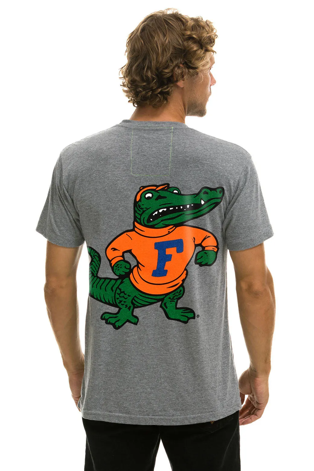 UNIVERSITY OF FLORIDA GATORS CREW TEE SHIRT - HEATHER sold by Aviator Nation product image thumbnail 2