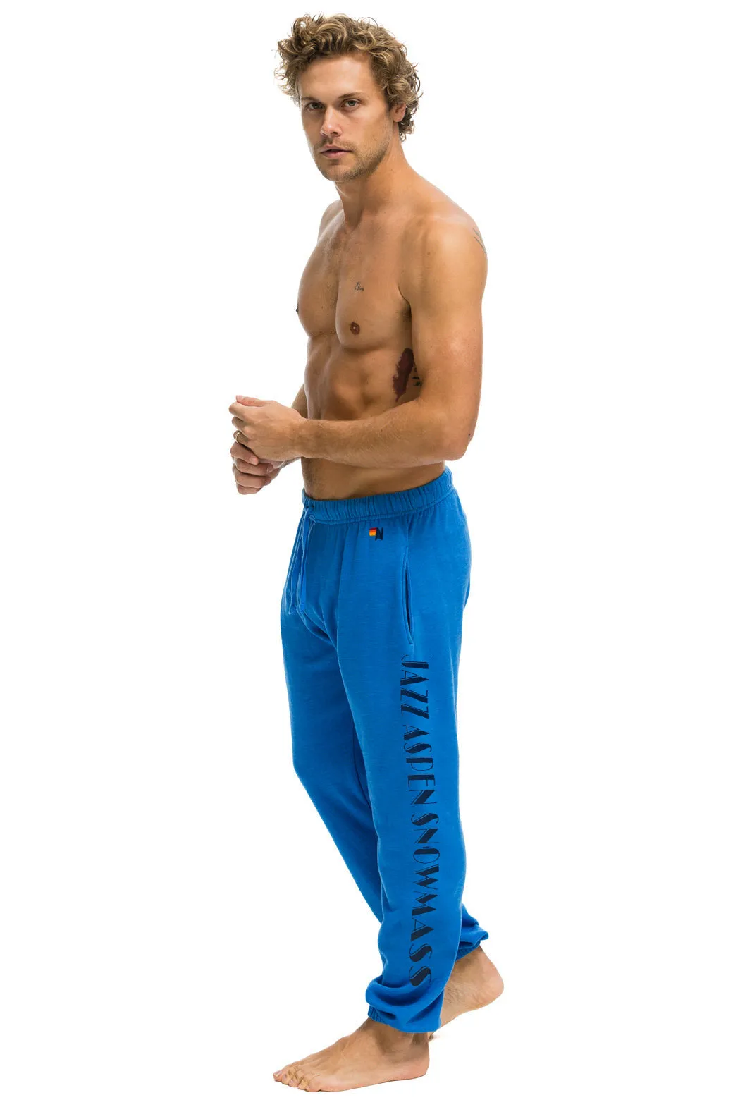 JAZZ ASPEN SNOWMASS 2025 - UNISEX POCKET SWEATPANTS - ADVENTURE BLUE sold by Aviator Nation product image thumbnail 2