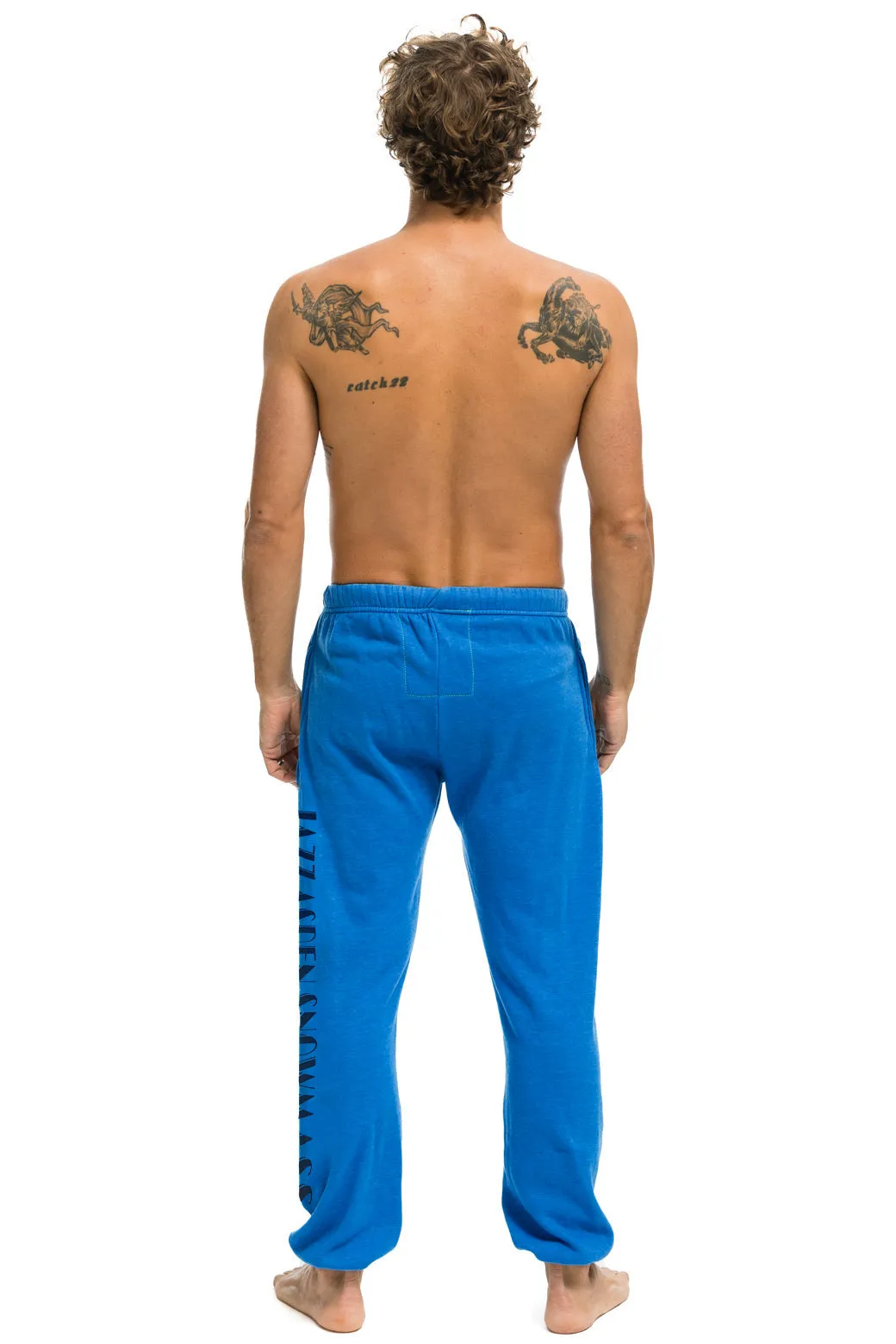 JAZZ ASPEN SNOWMASS 2025 - UNISEX POCKET SWEATPANTS - ADVENTURE BLUE sold by Aviator Nation product image thumbnail 3