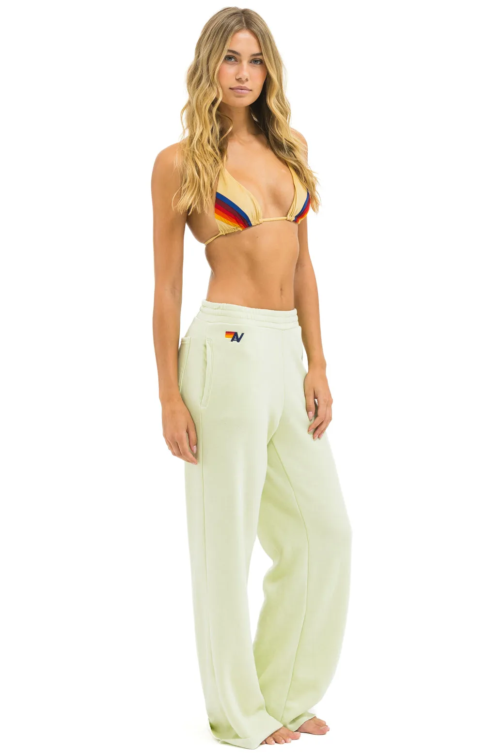 WIDE LEG POCKET SWEATPANTS - LIME CREAM sold by Aviator Nation product image thumbnail 2