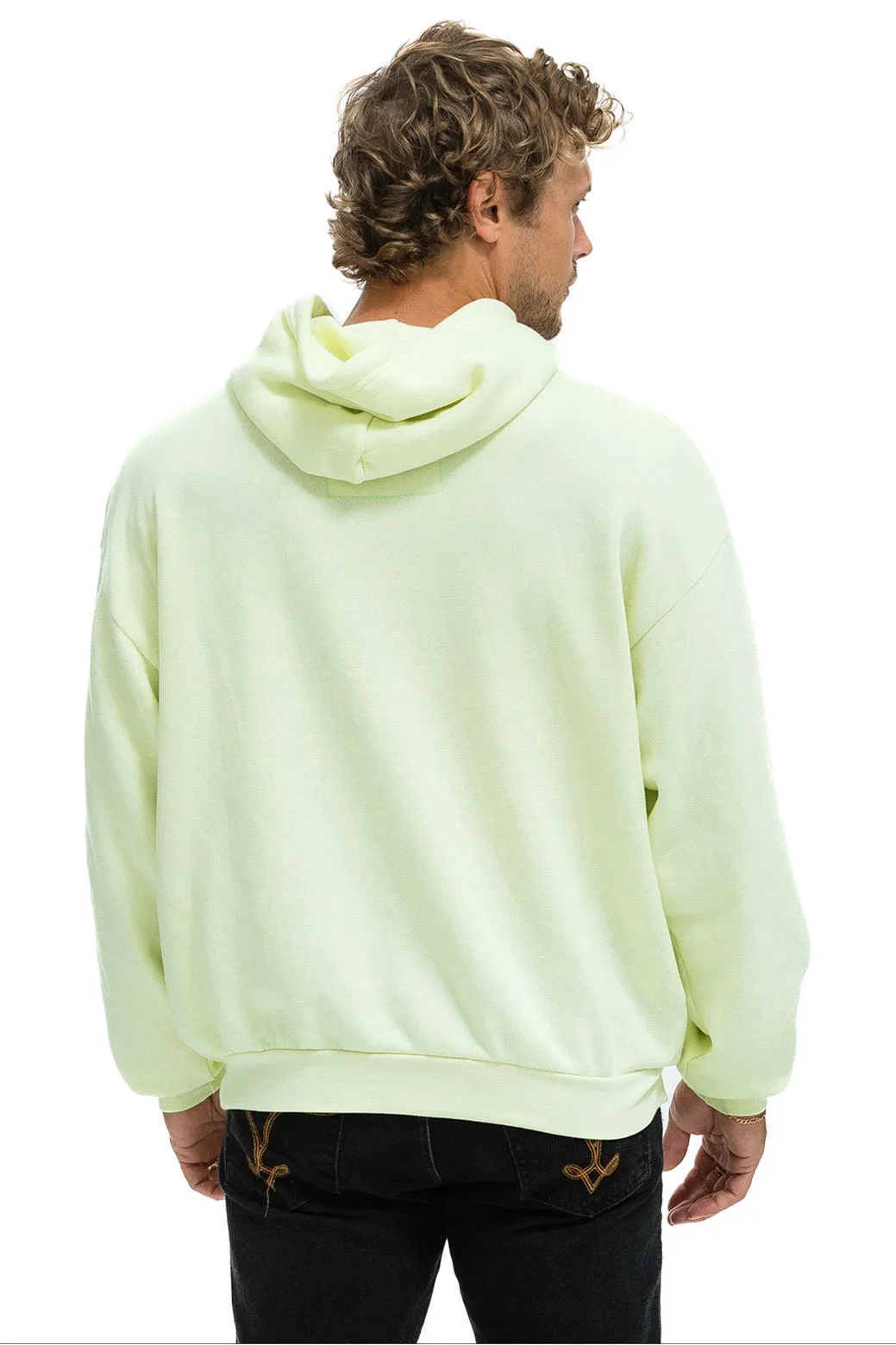 WAVE STRIPE 4 PULLOVER HOODIE RELAXED - LIME CREAM // SEAFOAM sold by Aviator Nation product image thumbnail 4