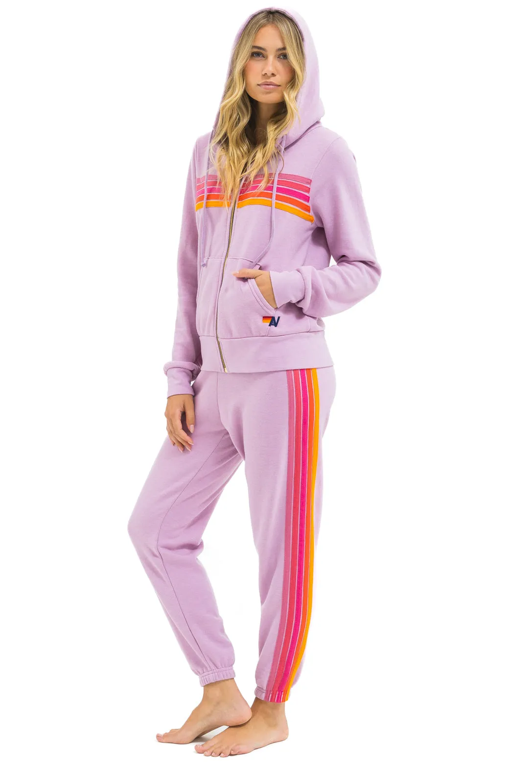 5 STRIPE SWEATPANTS - MAUVE // MAGENTA ORANGE sold by Aviator Nation product image thumbnail 5