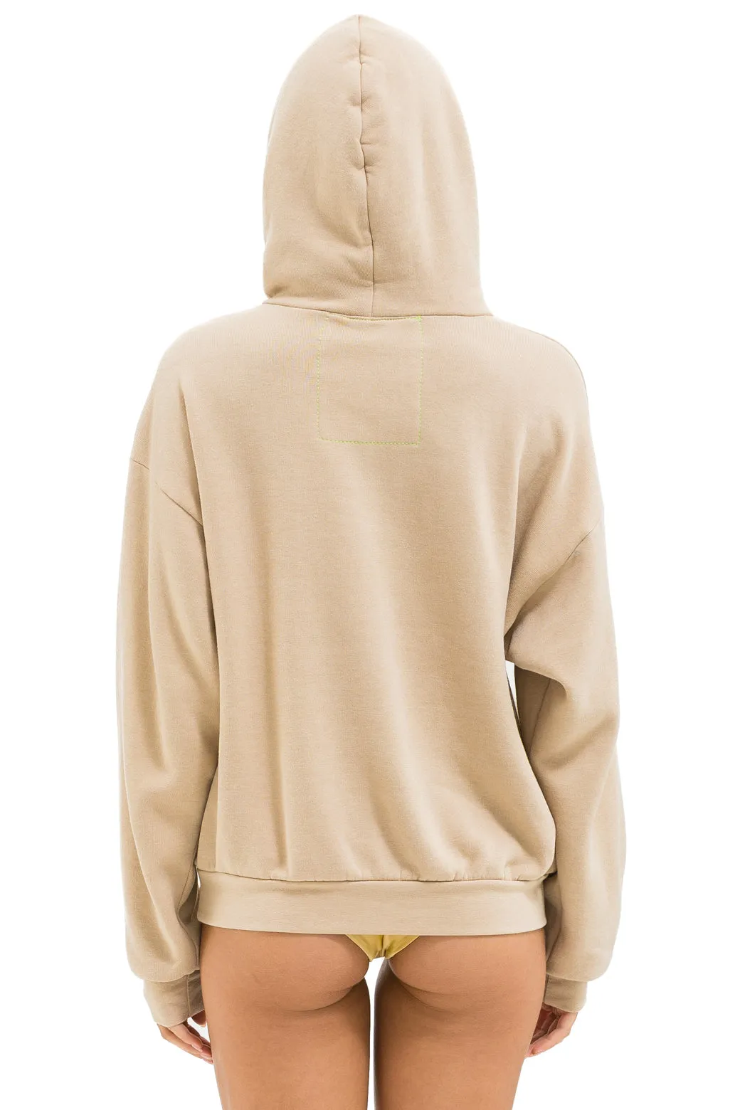 WAVE STRIPE 4 PULLOVER HOODIE RELAXED - SAND // PINK sold by Aviator Nation product image thumbnail 5