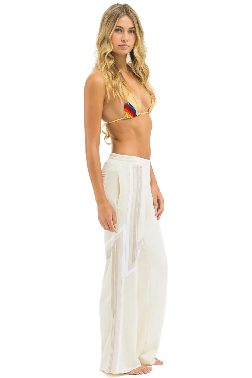 BLAZE 4 WIDE LEG SWEATPANTS - VINTAGE WHITE // VINTAGE WHITE sold by Aviator Nation