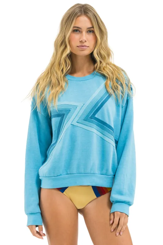 BLAZE RELAXED CREW SWEATSHIRT - AQUA // AQUA sold by Aviator Nation
