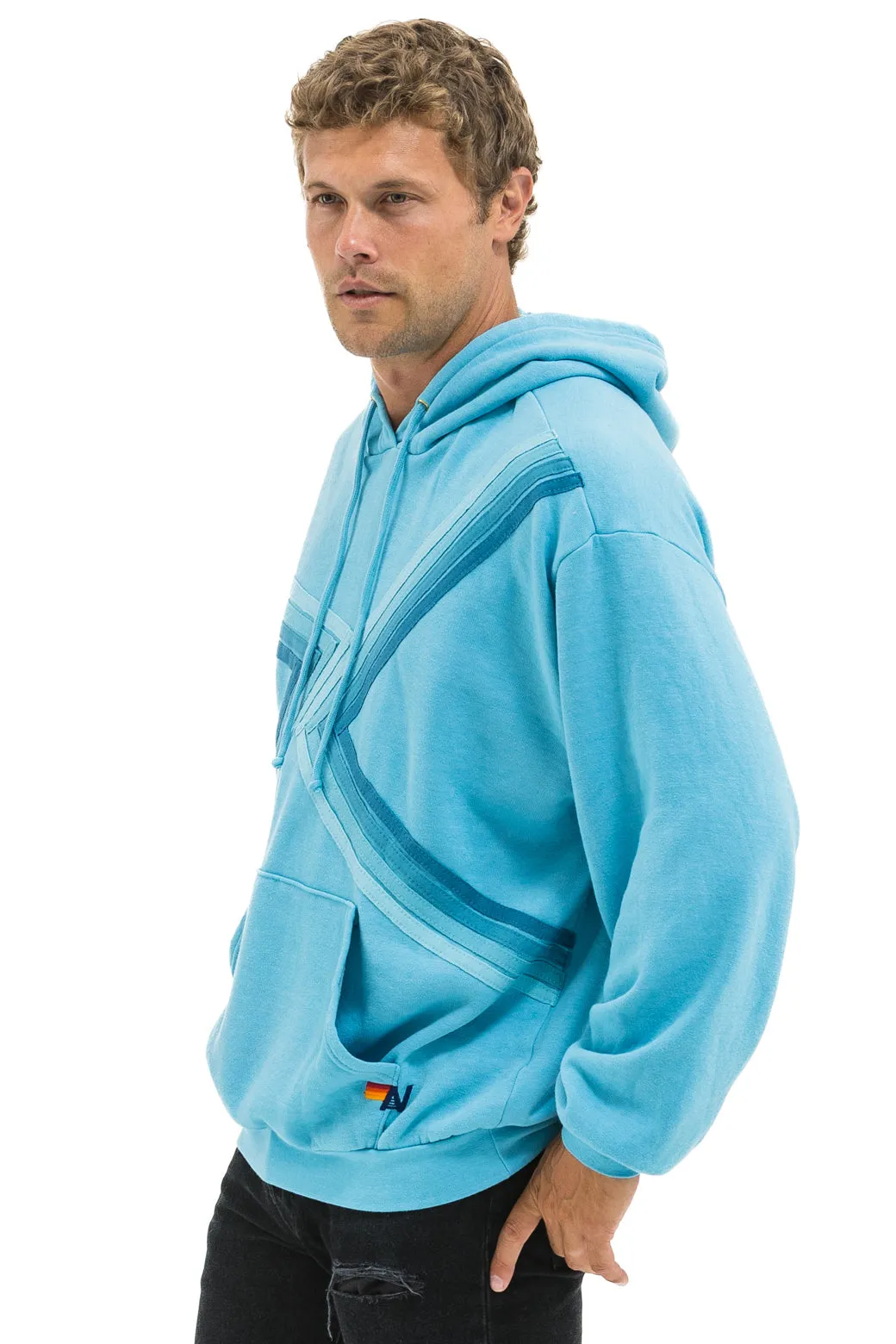 BLAZE PULLOVER HOODIE RELAXED - AQUA // AQUA sold by Aviator Nation product image thumbnail 4