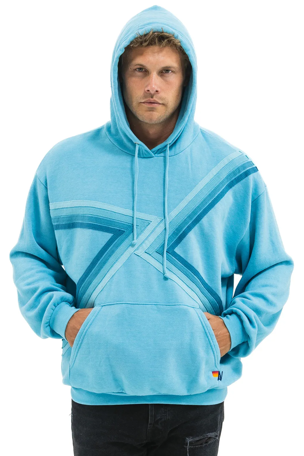 BLAZE PULLOVER HOODIE RELAXED - AQUA // AQUA sold by Aviator Nation product image thumbnail 2