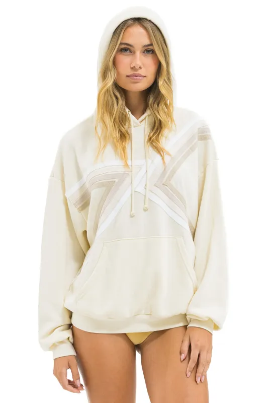 BLAZE PULLOVER HOODIE RELAXED - VINTAGE WHITE // VINTAGE WHITE sold by Aviator Nation