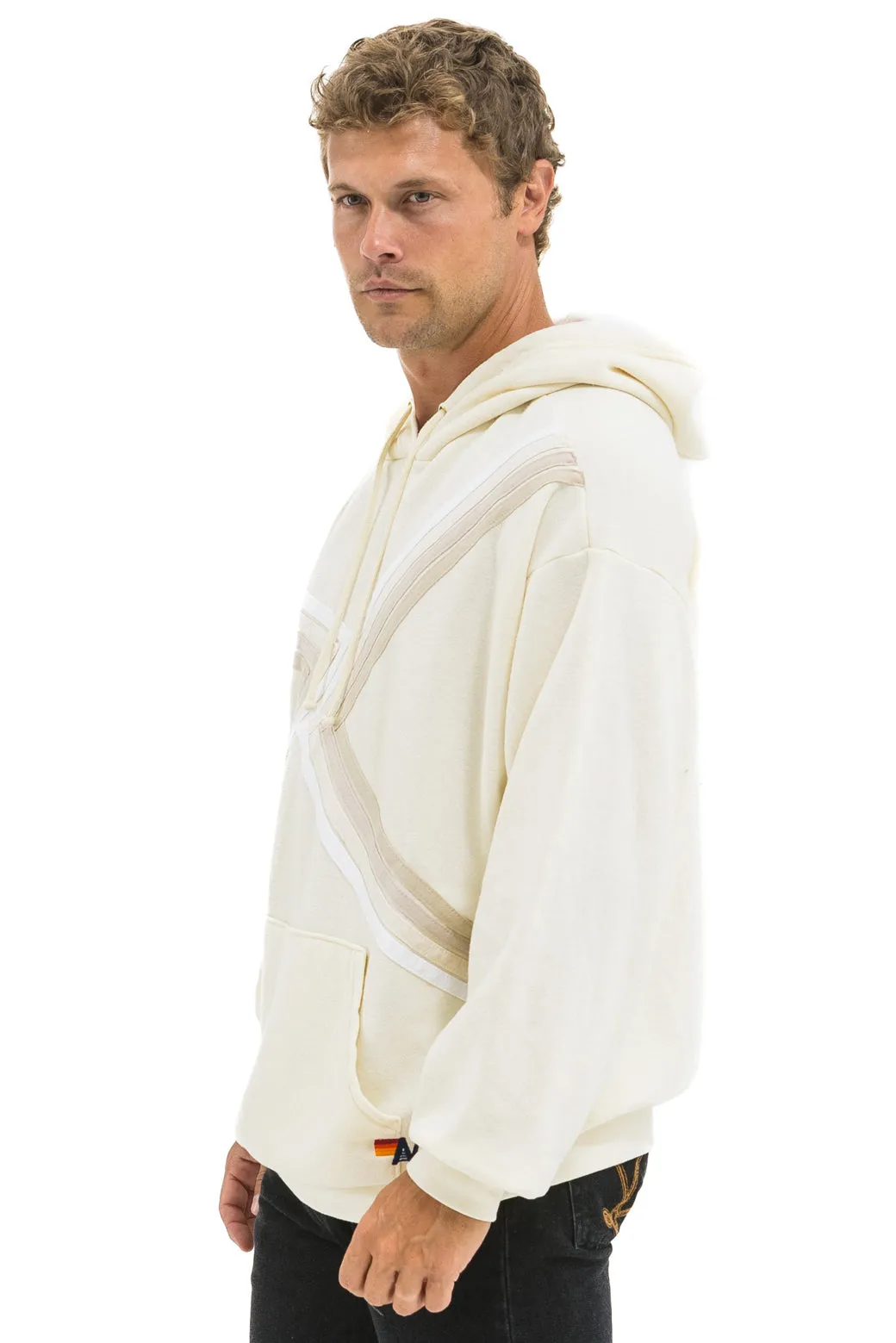 BLAZE PULLOVER HOODIE RELAXED - VINTAGE WHITE // VINTAGE WHITE sold by Aviator Nation product image thumbnail 4