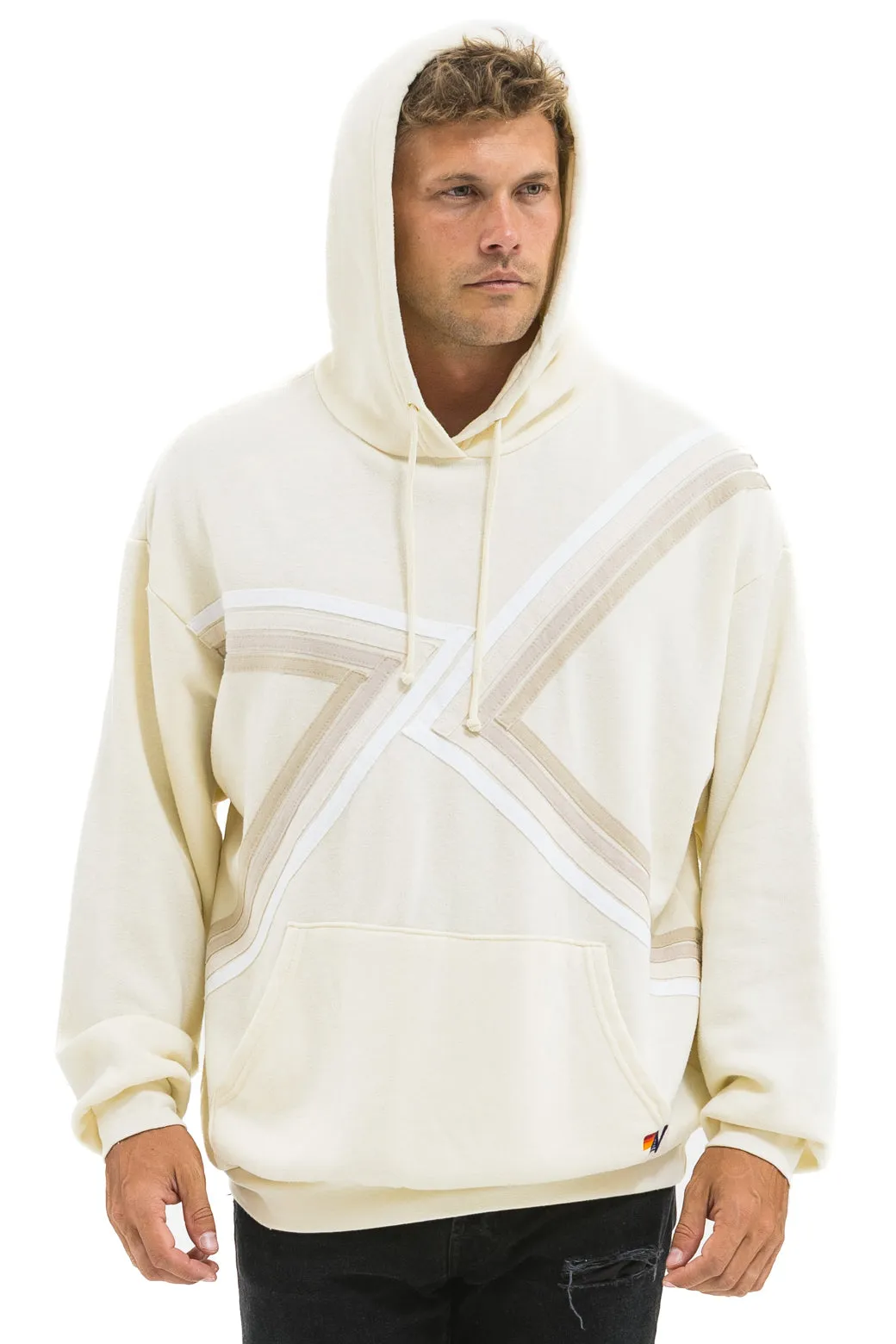 BLAZE PULLOVER HOODIE RELAXED - VINTAGE WHITE // VINTAGE WHITE sold by Aviator Nation product image thumbnail 2