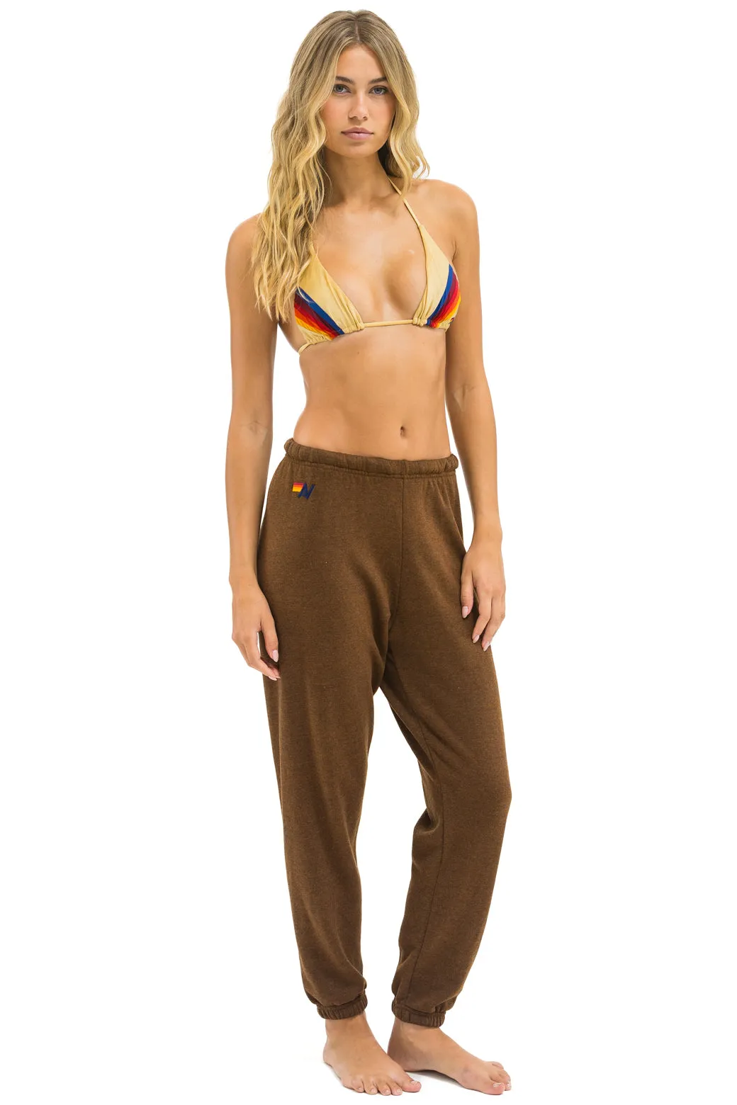 5 STRIPE SWEATPANTS - CHOCOLATE // ESPRESSO sold by Aviator Nation product image thumbnail 2