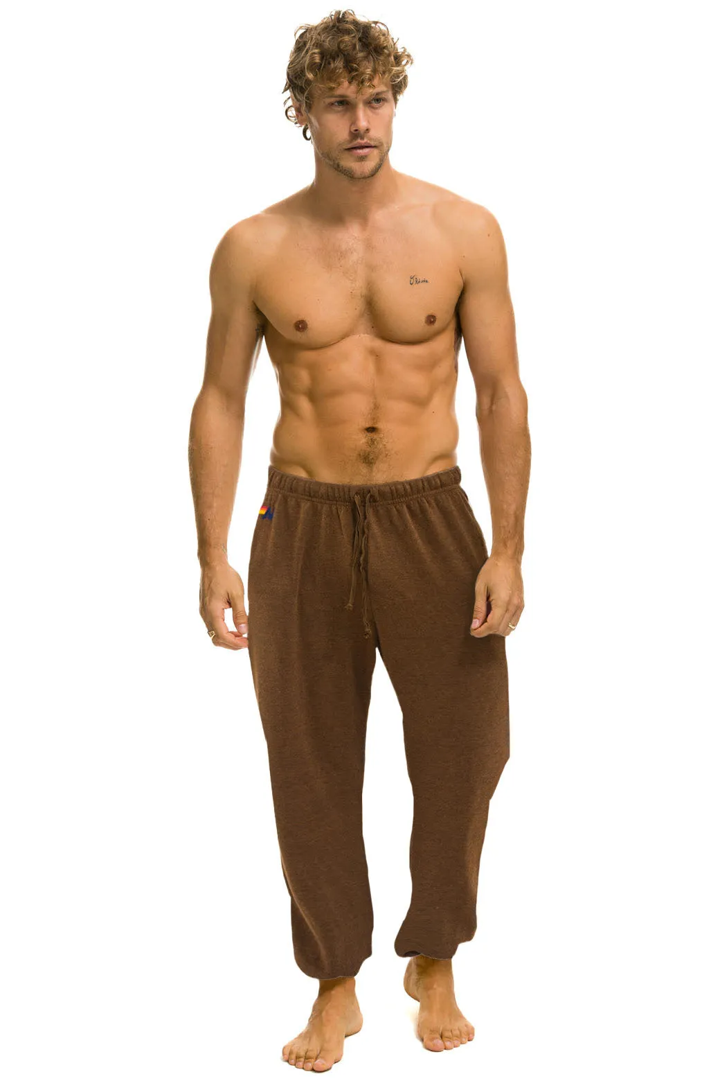 5 STRIPE SWEATPANTS - CHOCOLATE // ESPRESSO sold by Aviator Nation product image thumbnail 2