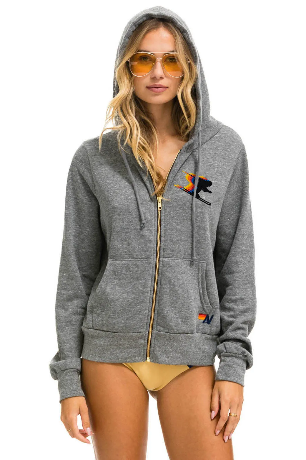 BIRDS OF PREY 2024 ZIP HOODIE - HEATHER GREY sold by Aviator Nation