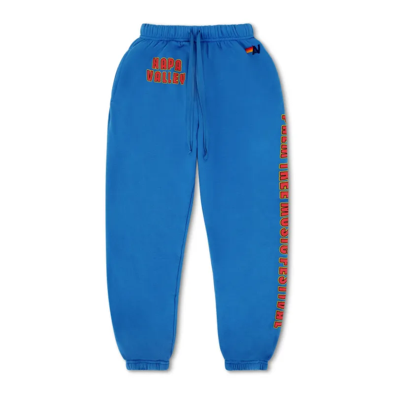 PALM TREE FEST NAPA 2025 UNISEX SWEATPANTS - ADVENTURE BLUE sold by Aviator Nation